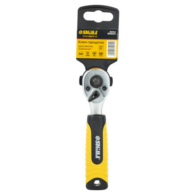 Тріскачка Sigma двостороння укорочена 1/4&quot;-1/2&quot; 145мм 72T CrV (6050251)