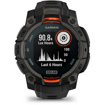 Смарт-годинник Garmin Instinct 3, 45mm, Solar, Black Bezel with Black Band, GPS смарт-годинник (010-02934-00)
