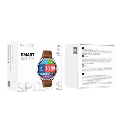 Смарт-годинник HOCO Y22 AMOLED Smart sports watch(call version) Silver (6942007628990)