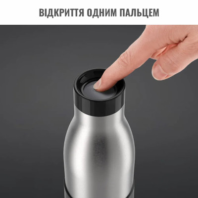 Термос Tefal Bludrop, 700мл, нержавіюча сталь, чорний (N3111110)