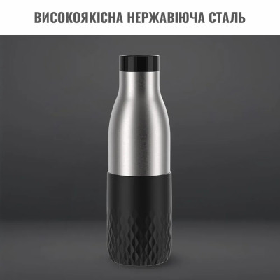 Термос Tefal Bludrop, 700мл, нержавіюча сталь, чорний (N3111110)