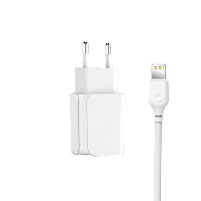 Зарядний пристрій XO L35D 2USB / 2.1А + Lightning white (XO-L35-LGHT)