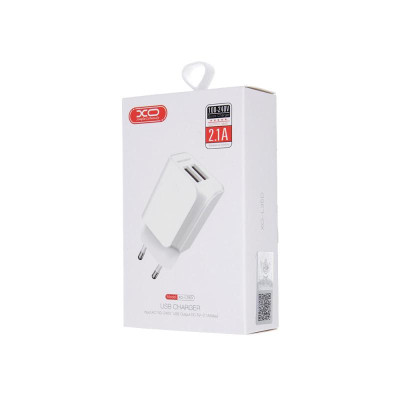 Зарядний пристрій XO L35D 2USB / 2.1А + Lightning white (XO-L35-LGHT)
