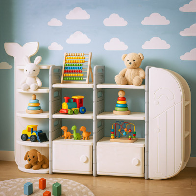 Дитячий стелаж Mealux Bubbles White (KD-E057 White)