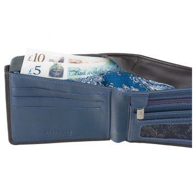 Гаманець Visconti VSL33 TAP-N-GO з RFID Black-Steel Blue (VSL33 BK/ST BL)