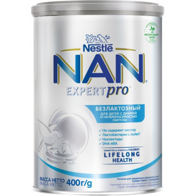 Дитяча суміш Nestle NAN безлактозна з народження 400 г (7613031568147)