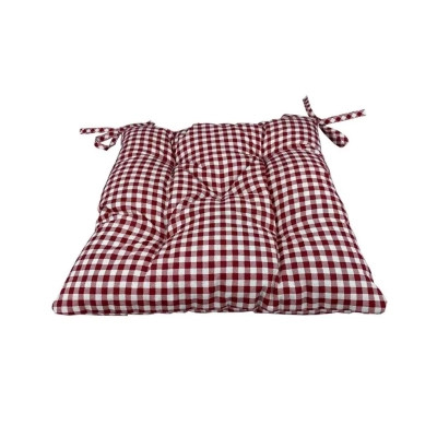 Подушка на стілець Прованс Клітинка бордо 40х40 (4823093431010)