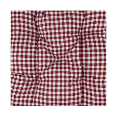 Подушка на стілець Прованс Клітинка бордо 40х40 (4823093431010)