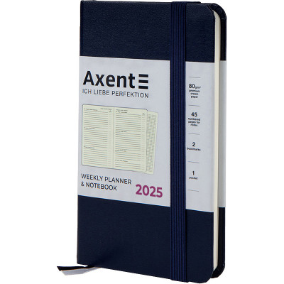 Тижневик Axent датований 2025 Pocket Strong 90х150 мм, синій (8508-25-02-A)