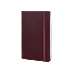 Книга записна Optima А5 VIVELLA, м’яка обкладинка, гумка, білий блок лінія, бордо (O27104-18)