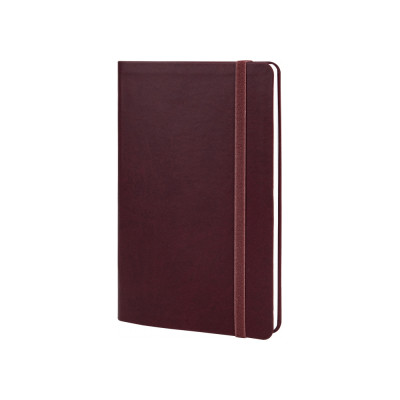 Книга записна Optima А5 VIVELLA, м’яка обкладинка, гумка, білий блок лінія, бордо (O27104-18)