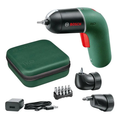 Викрутка акумуляторна Bosch IXO VI (full), 4.5 Нм, 10 біт, 2 насадки, кейс (0.603.9C7.122)