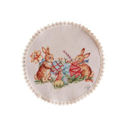Серветка на стіл Прованс Великодня гобеленова кругла Злагода D-35 (034089)