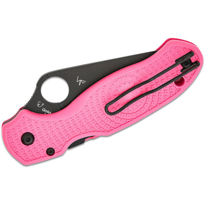 Ніж Spyderco Para 3 DLC BD1N Pink FRN (C223PPNBK)