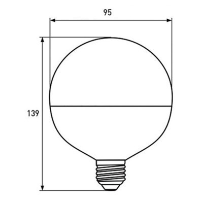 Лампочка Eurolamp LED G95 15W E27 4000K 220V (LED-G95-15274(P))