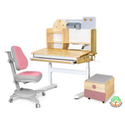 Парта з кріслом Mealux Timberdesk S (парта + крісло + тумба) (BD-685 S+ box BD 920-2 PN+Y-110 DPG)