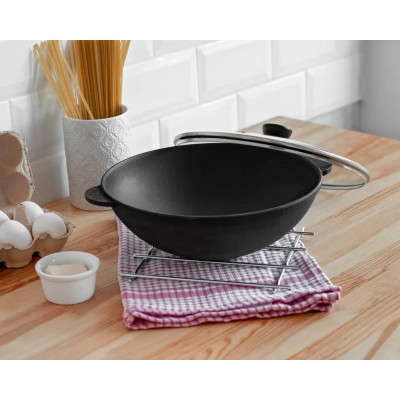 Сковорода Brizoll чавунна WOK 3,7 л 280х96 мм (W28)