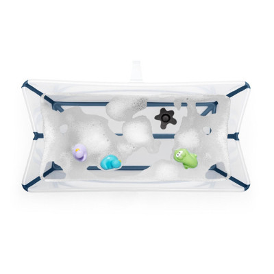 Ванночка Stokke Flexi Bath XL Складна Прозора Синя (535902)