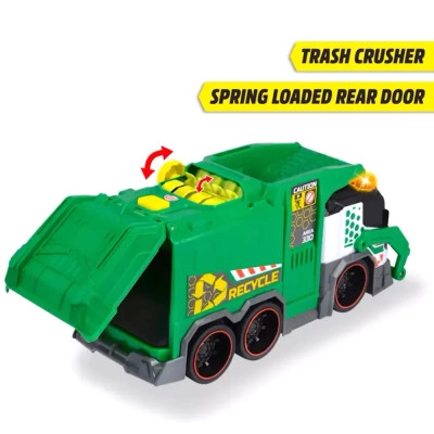 Спецтехніка Dickie Toys Сміттєвоз з контейнером, зі звук. та світл. ефектами, 41 см (3307001)