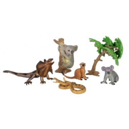 Фігурка Kids Team набір Сафарі Колала та дитинча, Гремуча Змія, Сурикат, Плащоносна Ящерка (Q9899-C8_1)