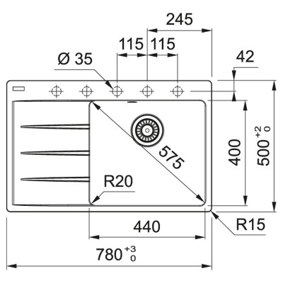 Мийка кухонна Franke Centro CNG 611-78 TL (114.0630.467)