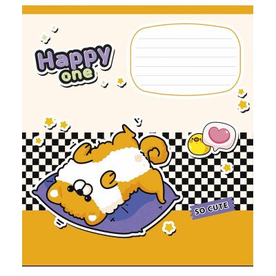 Зошит Школярик Happy one 12 аркушів клітинка (012-3532K)