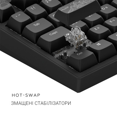 Клавіатура Dark Project ALU81 Terra Nostra PBT RGB Mech G3MS Moonstone Black (DPKB_NOSTRA_81_ANSI_BLACK_UA)
