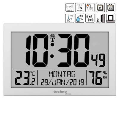 Настінний годинник Technoline WS8016 Silver (DAS301204)