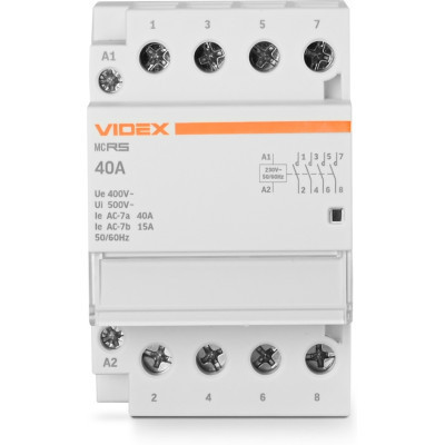 Контактор Videx 4п 40А 4НВ VF-RS-MC4O-40 RESIST