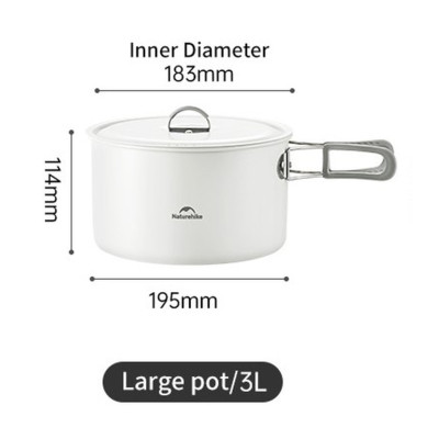 Котел туристичний Naturehike CNK2450CF013, 3 л, алюміній (6927595712450)