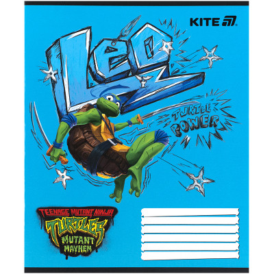 Зошит Kite Ninja Turtles, 12 аркушів, коса лінія (NT25-235)