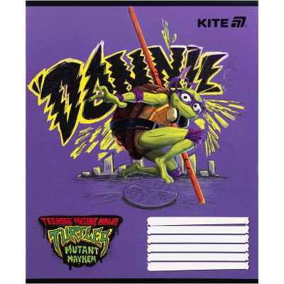 Зошит Kite Ninja Turtles, 12 аркушів, коса лінія (NT25-235)