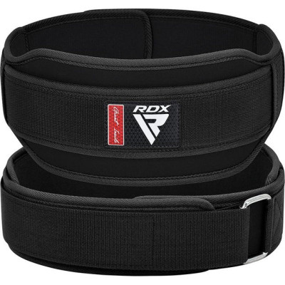 Атлетичний пояс RDX RX5 Double Belt неопреновий Black S (WBD-RX5B-S)