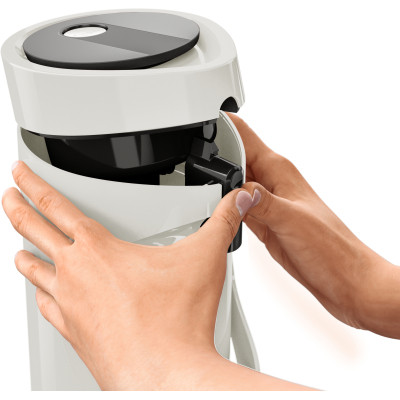 Термос Tefal Ponza Pump, 1.9л, пластик, скло, білий (K3140214)