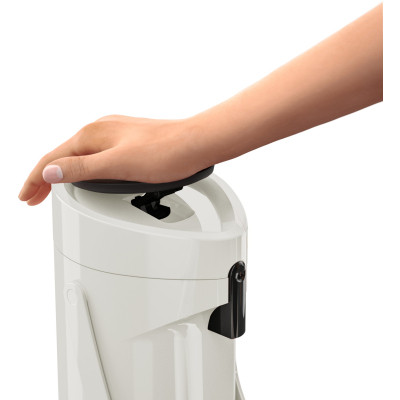 Термос Tefal Ponza Pump, 1.9л, пластик, скло, білий (K3140214)