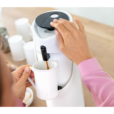 Термос Tefal Ponza Pump, 1.9л, пластик, скло, білий (K3140214)