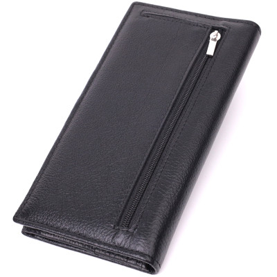 Гаманець ST Leather З натуральної шкіри Чорний (22540)