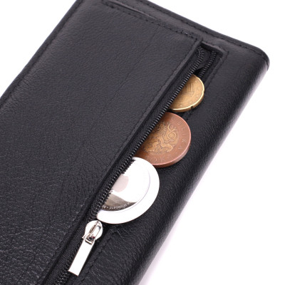 Гаманець ST Leather З натуральної шкіри Чорний (22540)