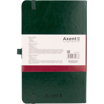Блокнот Axent Partner Lux 125х195 мм 96 аркушів у клітинка Зелений (8202-04-A)