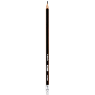 Олівець графітний Maped BLACK PEPS, B, з ластиком (MP.851724)