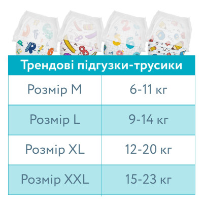 Підгузки Offspring Трусики ABC Dance розмір L 9-14 кг 36 шт (DP-OI-FAP-L36P-ABC)