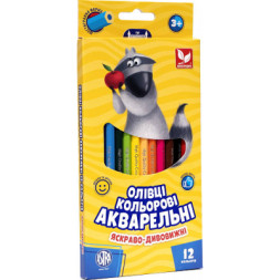 Олівці кольорові Школярик Акварельні Шестигранні 12 кольорів (312110004-UA)