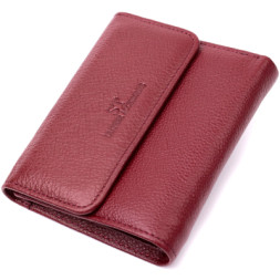 Гаманець ST Leather Шкіряний з монетницею Бордовий (19492)