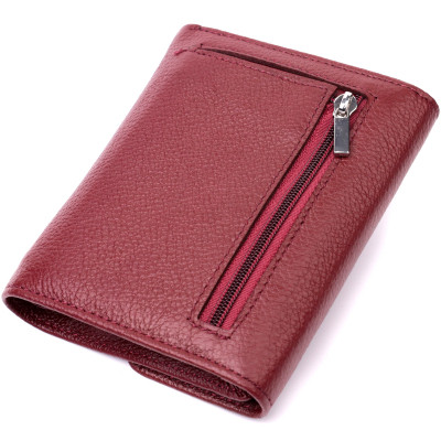 Гаманець ST Leather Шкіряний з монетницею Бордовий (19492)