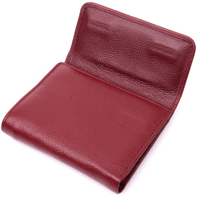 Гаманець ST Leather Шкіряний з монетницею Бордовий (19492)