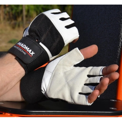 Рукавички для фітнесу MadMax MFG-269 Professional White S (MFG-269-White_S)