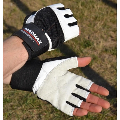 Рукавички для фітнесу MadMax MFG-269 Professional White S (MFG-269-White_S)