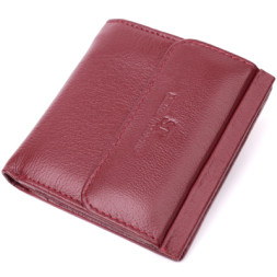 Гаманець ST Leather З натуральної шкіри Бордовий (22544)