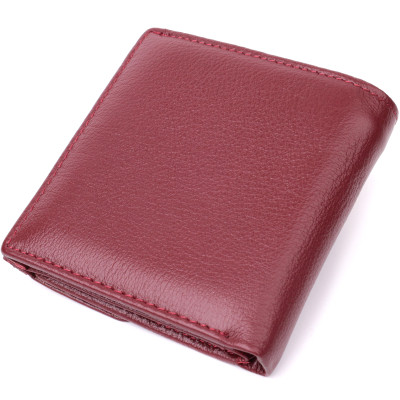 Гаманець ST Leather З натуральної шкіри Бордовий (22544)