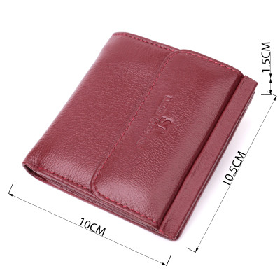 Гаманець ST Leather З натуральної шкіри Бордовий (22544)